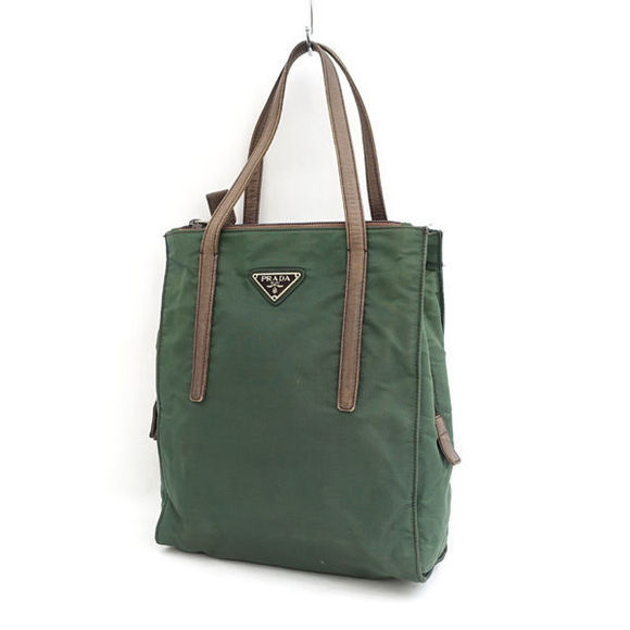 Prada Leather Green Bag Saffiano - Picture 1 of 10